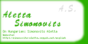 aletta simonovits business card